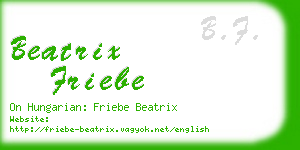 beatrix friebe business card